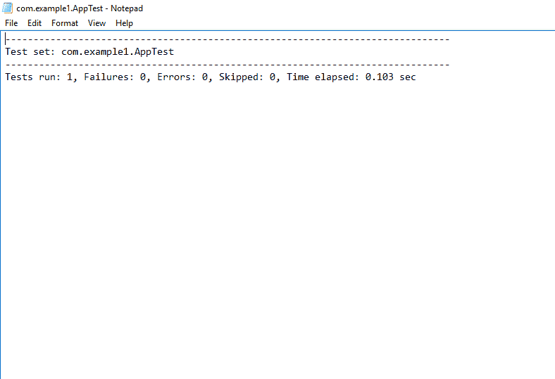 This report file shows build information, you can see on console also.