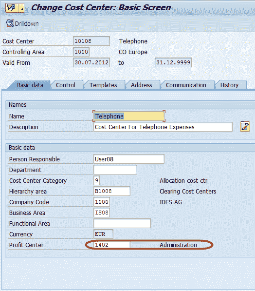How to assign Cost Centers to Profit Center in SAP