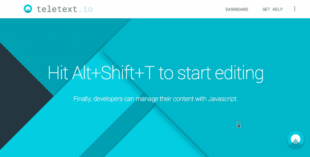 Teletext.io demo: inline content management inside custom software