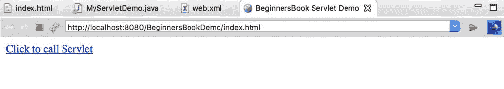 Servlet index page