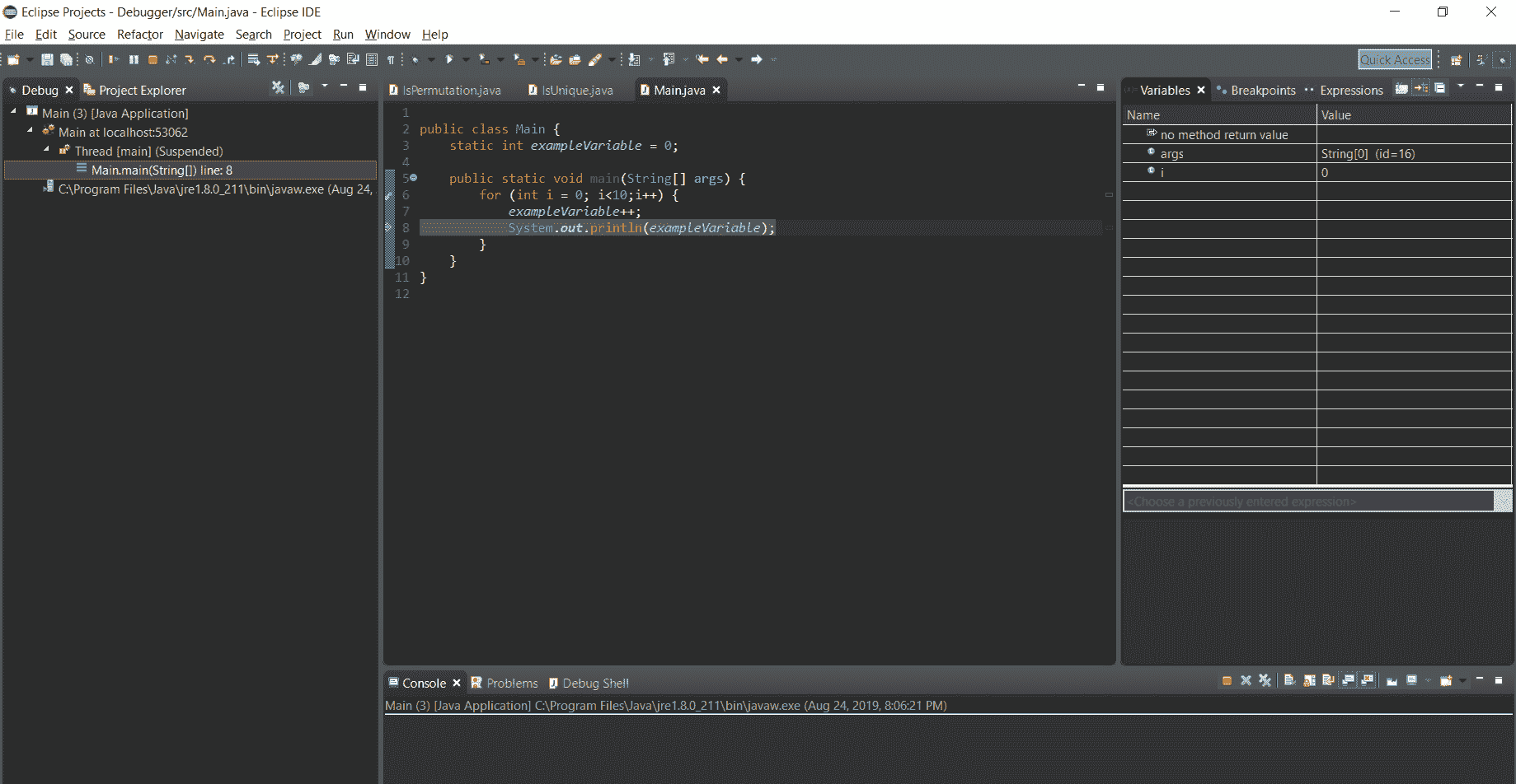 Step 2 debugger process
