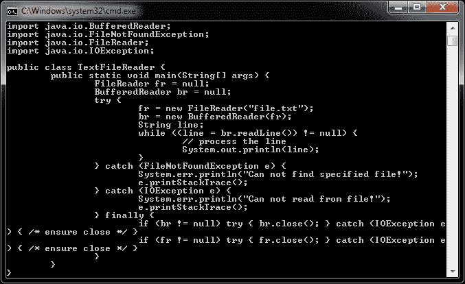 Java read file