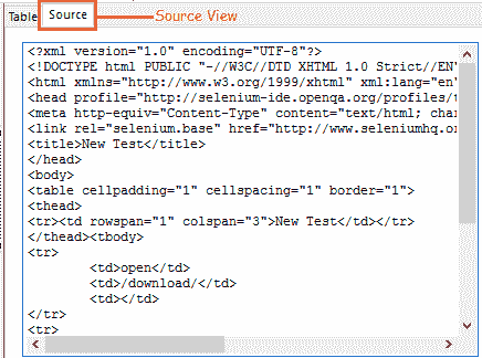 Source View