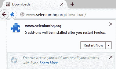 Firefox restart