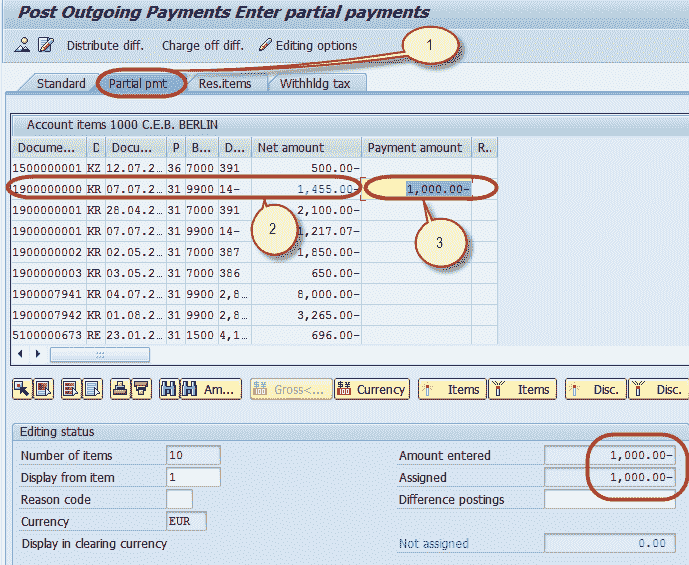 Partial Method: Incoming & Outgoing Partial Payments Posting in SAP