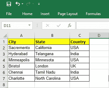 Excel Sheet