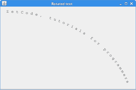 Rotated text