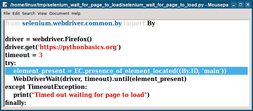 selenium wait for page to load