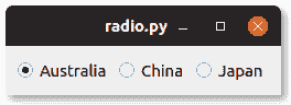 pyqt radiobutton QRadioButton