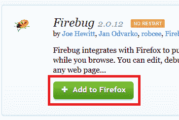 Firebug addon
