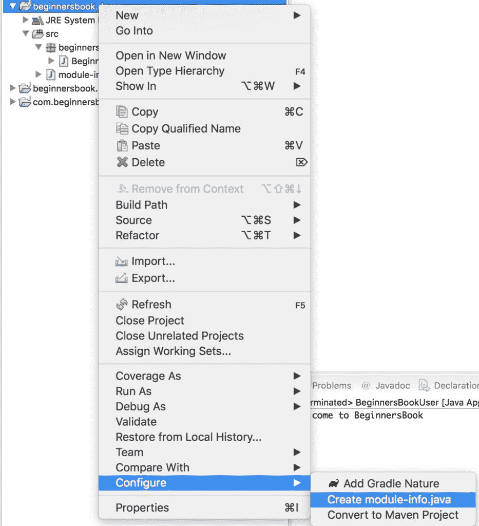 Create module-info.java file in Eclipse IDE