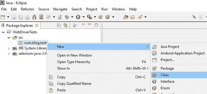 Test Script - Class Creation