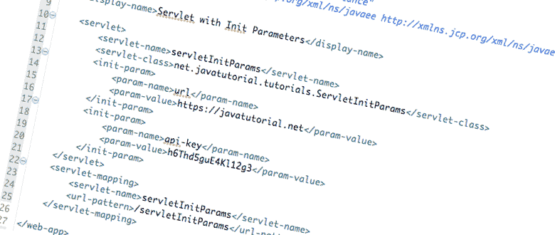 Using init-param and context-param to configure Java web apps