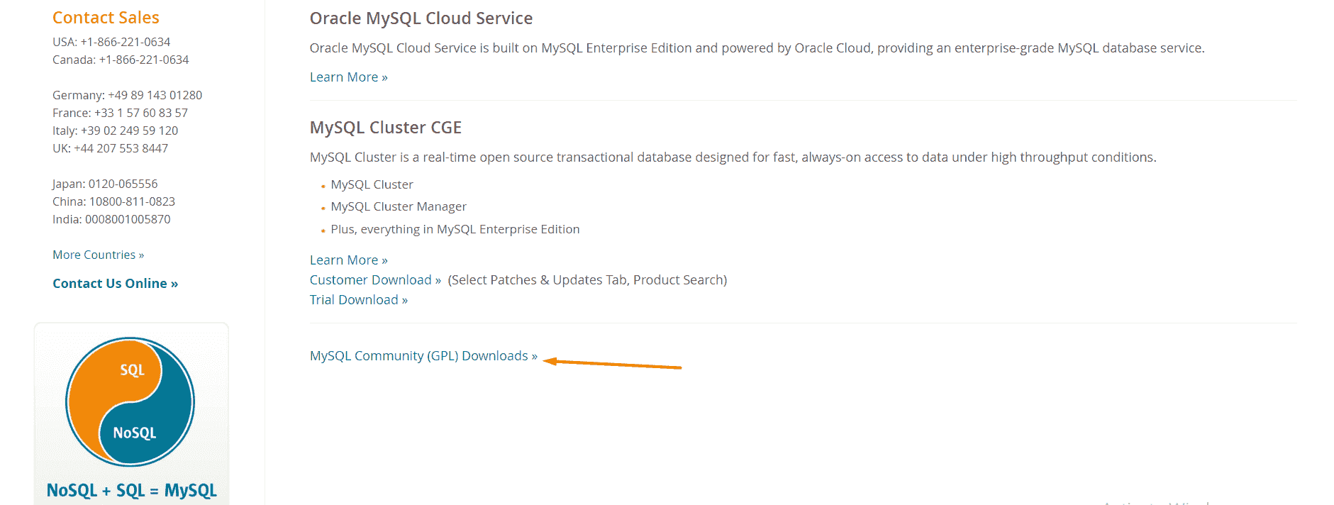 Community Downloads MySQL