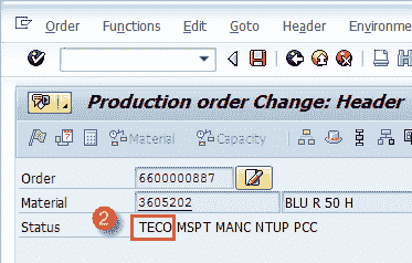 Production Order in SAP: CO01, MD16, CO02, CO15