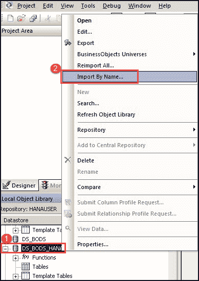 SAP DS (Data Services) in HANA