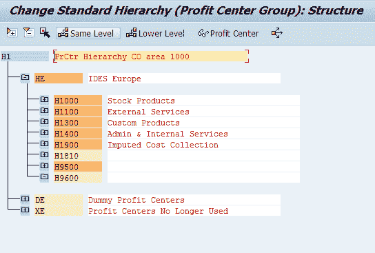 Creation Of Profit Center using Standard Hierarchy in SAP
