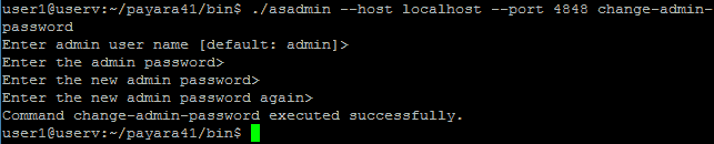 Glassfish change admin password
