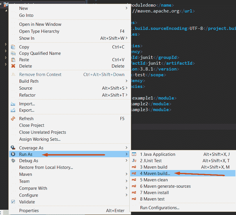 maven project java how to