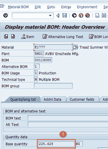 Bill of Material (BoM) in SAP PP: Create, Change, Display