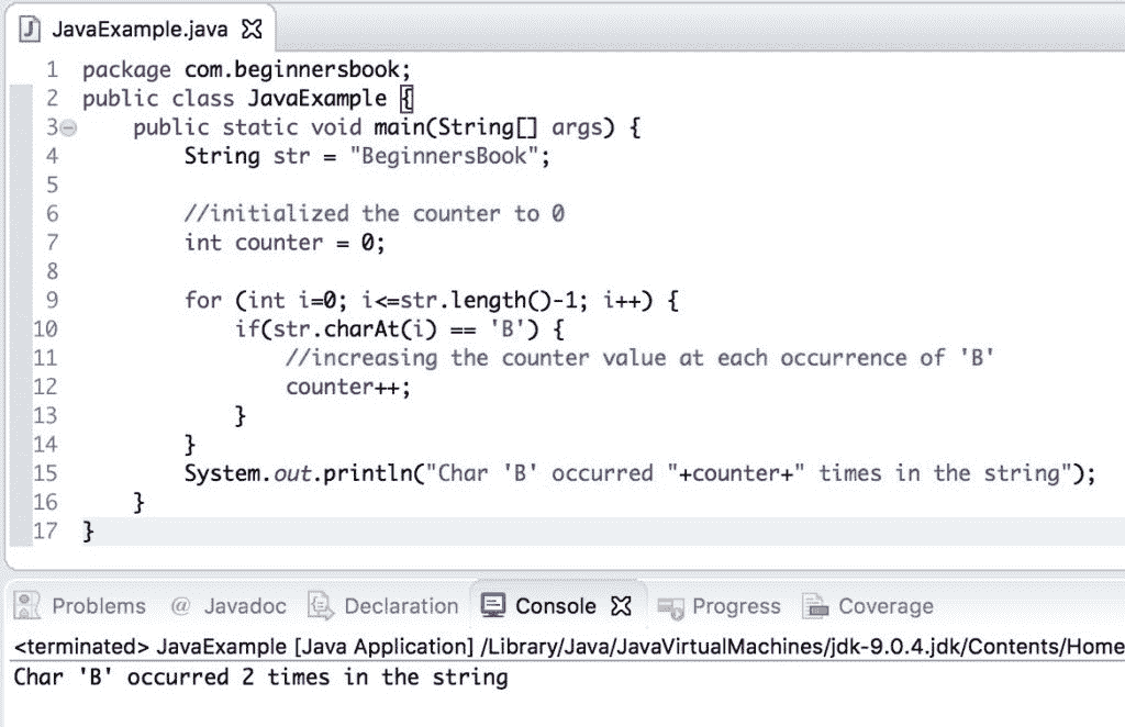 Java String charAt() example