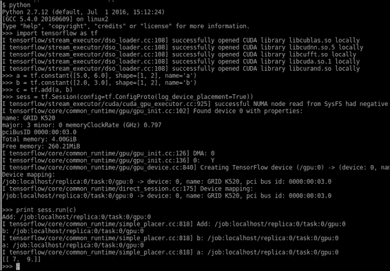 Example 1 - assigning an operation to the GPU