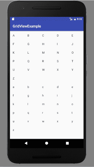 grid view example