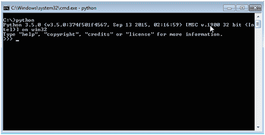 Python installation in Windows command prompt