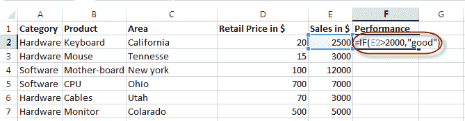 Excel Formula Interview Questions
