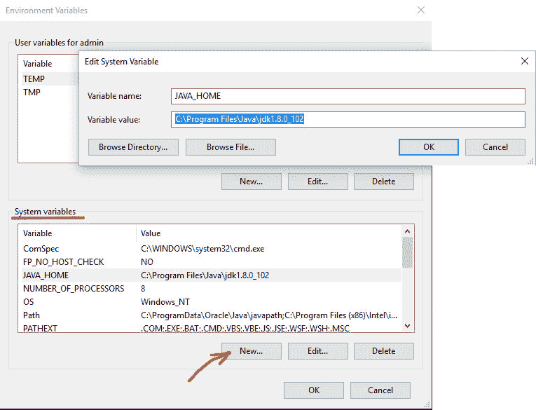 Add JAVA_HOME as system variable