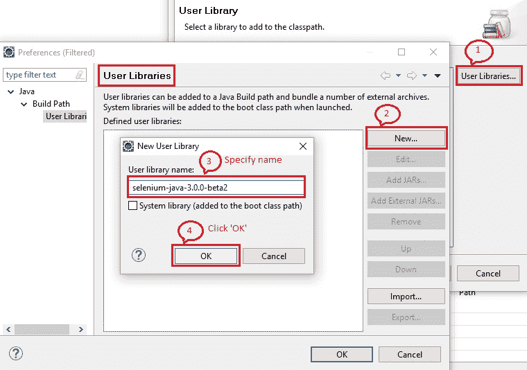 User library custom name