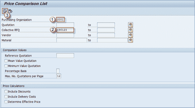 How to Compare Price for Different Quotation: SAP ME49