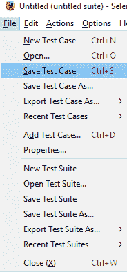 Save test case