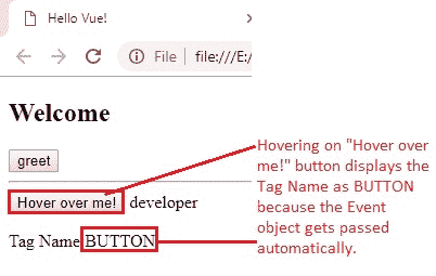 Event object