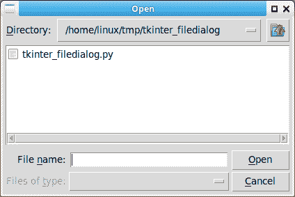 tkinter filedialog