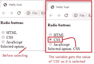 radio buttons