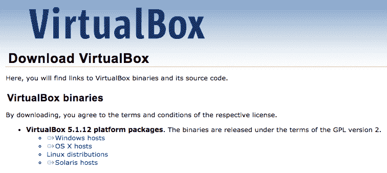Download VirtualBox