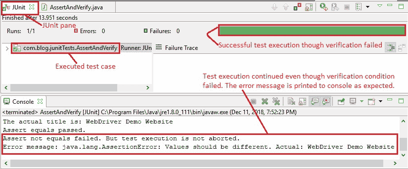 Verify condition fails