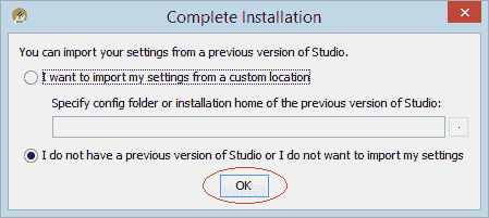Step 8: Import settings