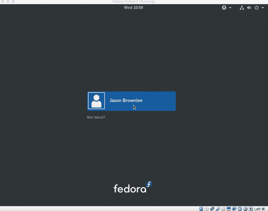 Fedora Login as New User