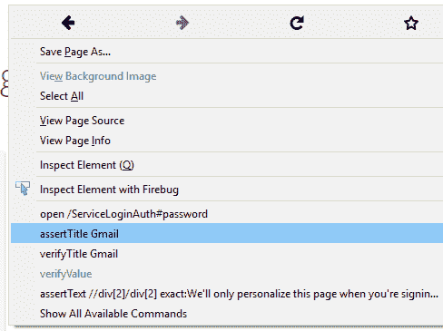 Assert title Gmail