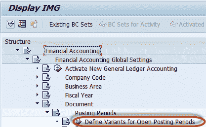 How to Define Posting Period Variant in SAP