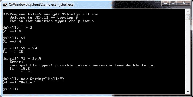 jshell internal variables