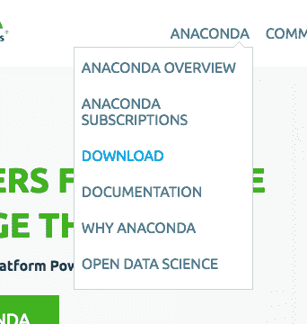 Click Anaconda and Download