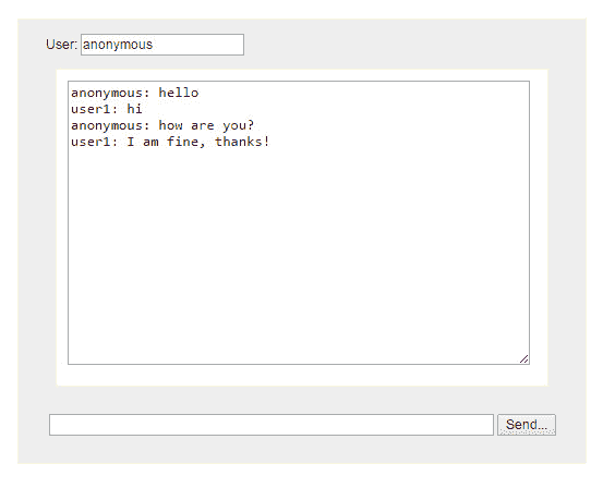WebSocket chat client