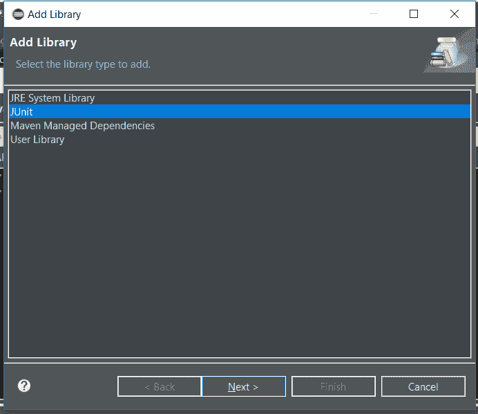 JUnit library add