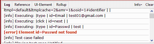 Error log