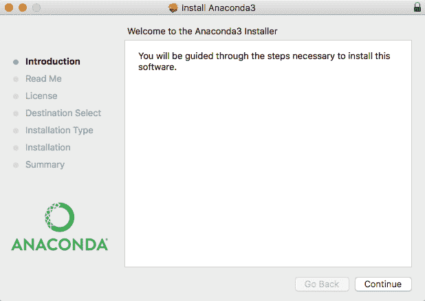 Anaconda Python Installation Wizard