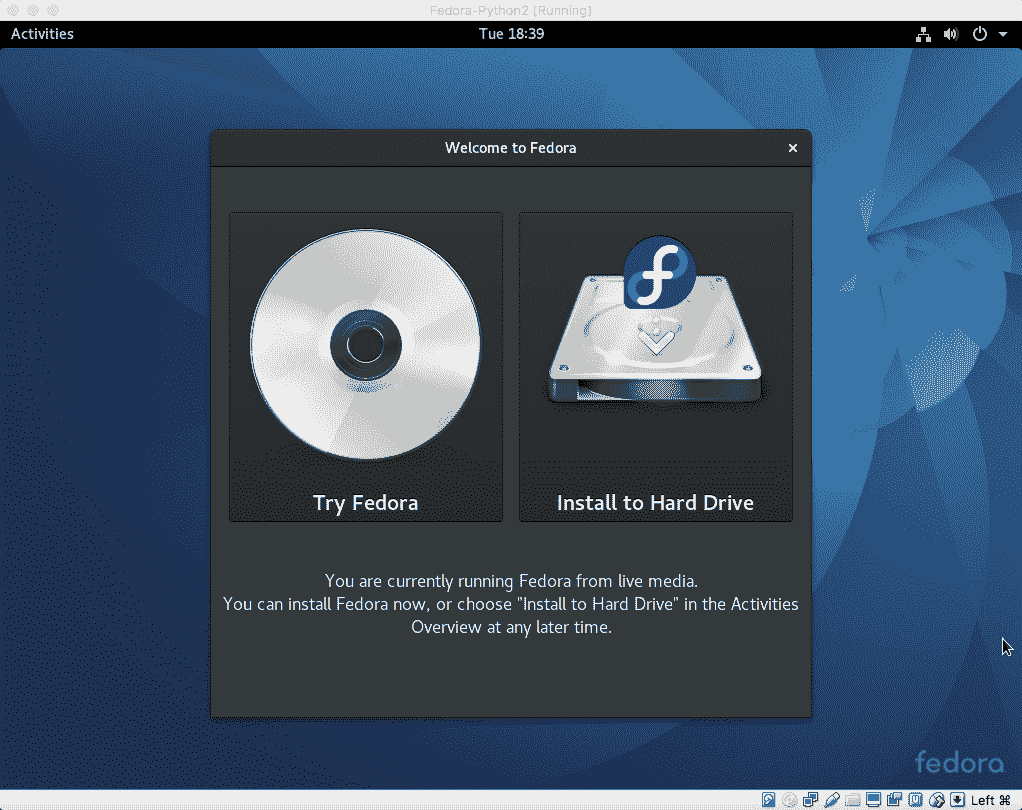 Install Fedora to Hard Drive