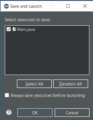 Confirming Debug As